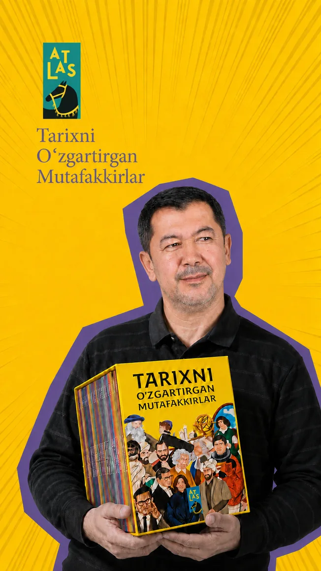 Muallif kitoblar to'plami bilan — video